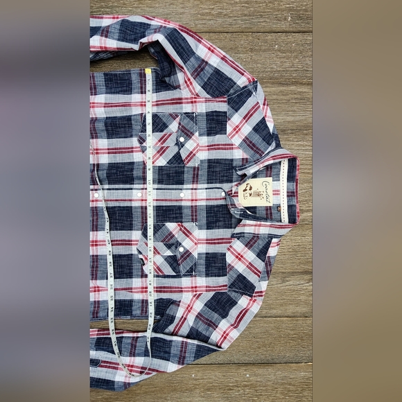 Coastal Brand Men's Button-up Longsleeve Plaid Snap Shirt Size Large - Picture 3 of 8